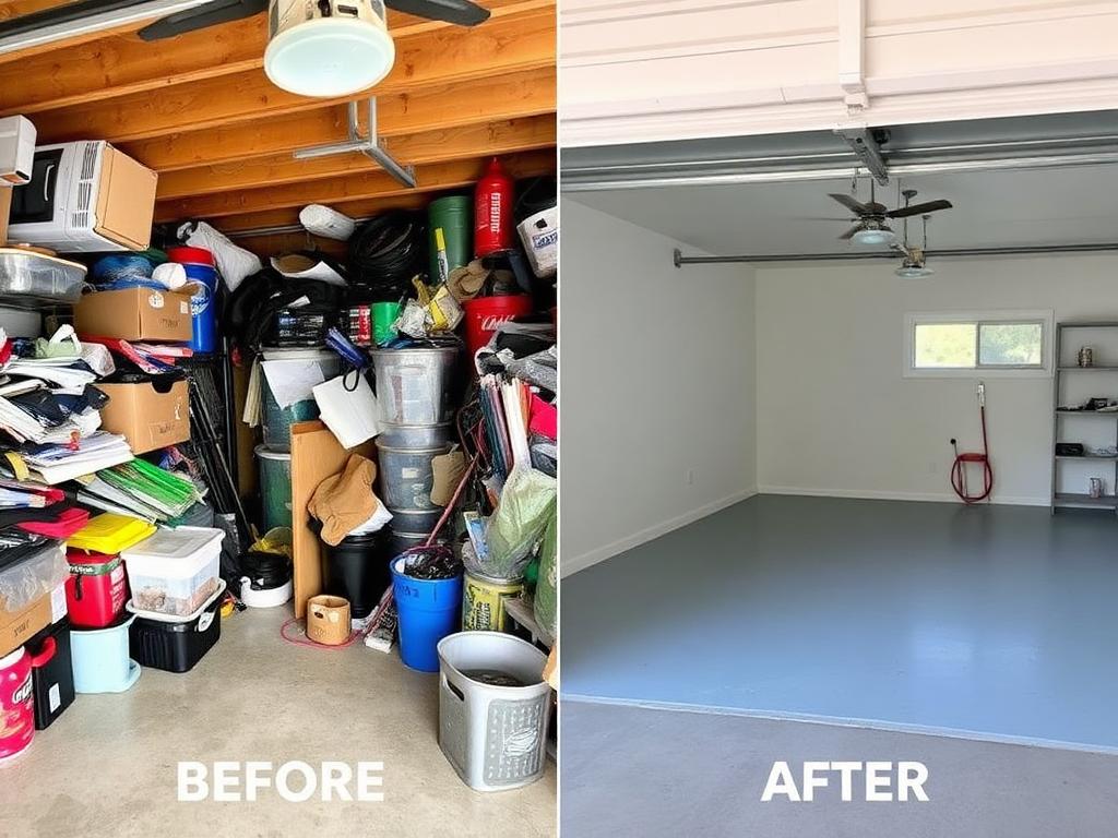 Example cleanout before and after